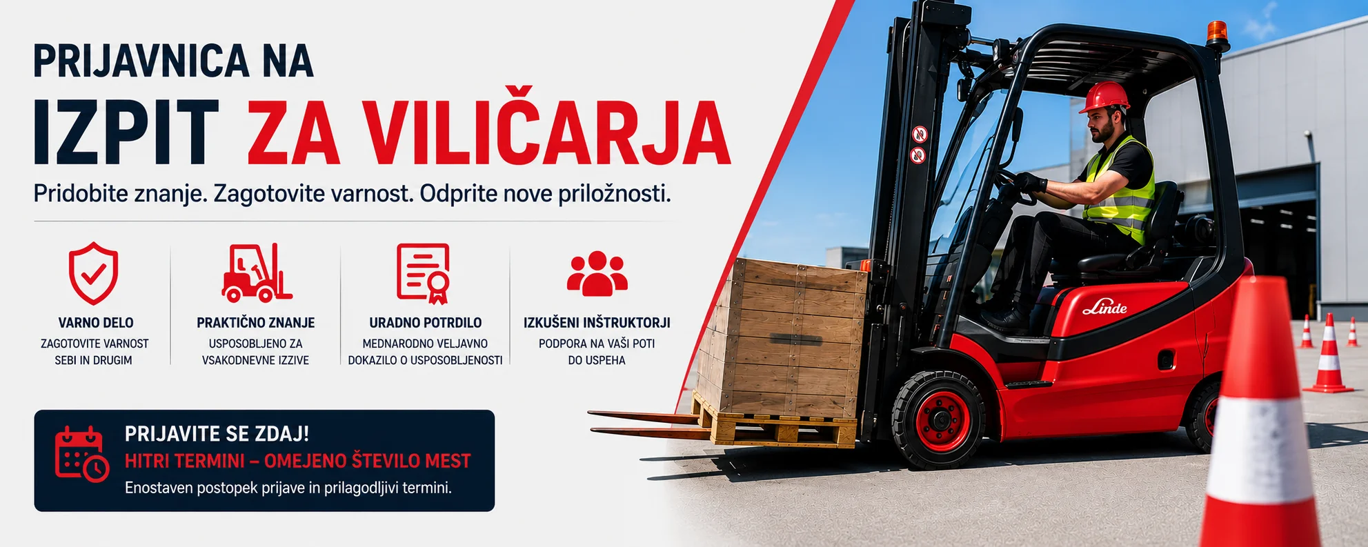 Prijavnica na izpit za viličarja